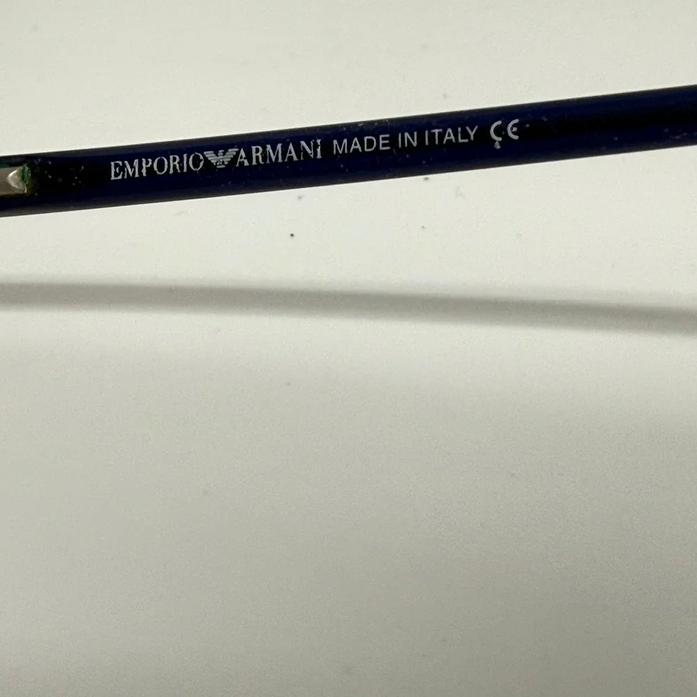 Emporio Armani 658 223 Navy Blue Rectangular Eyeglass Frames 51-17-135 Italy